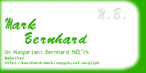 mark bernhard business card